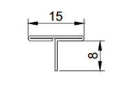 Hình ảnh kỹ thuật nẹp inox t15